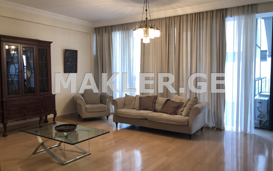  For Rent 3 room  Apartment in Vake dist.  in Kavsadze st. 