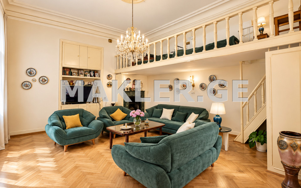  For Sale 3 room  Apartment in Mtatsminda dist. (Old Tbilisi)  in Rustaveli ave. 