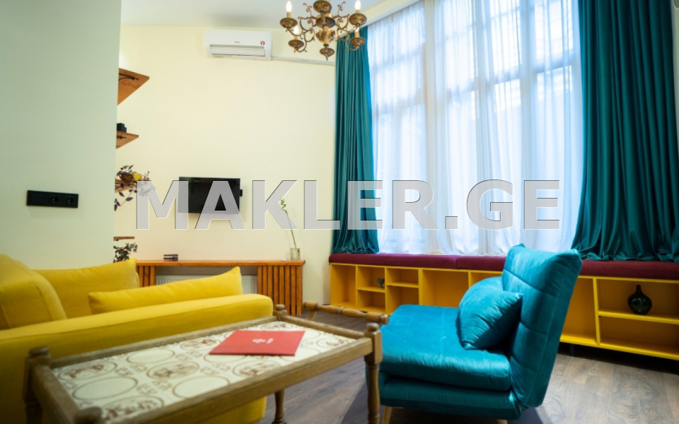  For Sale 2 room  Apartment in Mtatsminda dist. (Old Tbilisi)  in R. Tabukashvili st. 