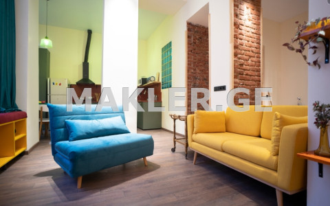  For Sale 2 room  Apartment in Mtatsminda dist. (Old Tbilisi)  in R. Tabukashvili st. 