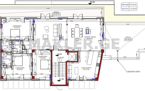  იყიდება 174 m² ფართობის ოფისი ვერაზე  კოსტავას ქუჩაზე 