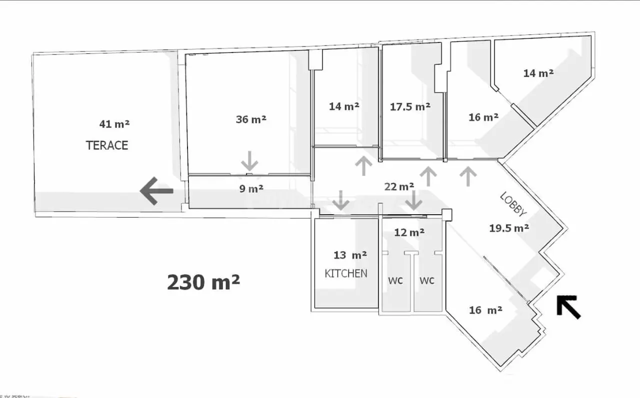 For Rent 245 m² space Office in Vake dist.