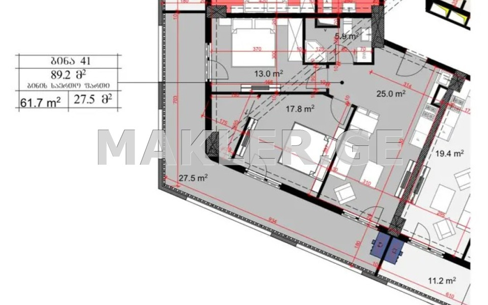  Продается 3 комнатная  Квартира на Озере Лиси  Улица Авто Варази 
