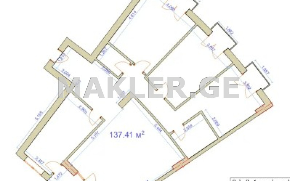  Satılık 5   Daire in Saburtalo dist.  in Shartava st. 