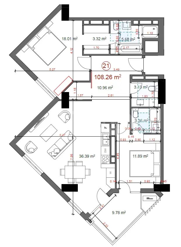  იყიდება მშენებარე ბინა საბურთალოზე  თამარაშვილის ქუჩაზე 