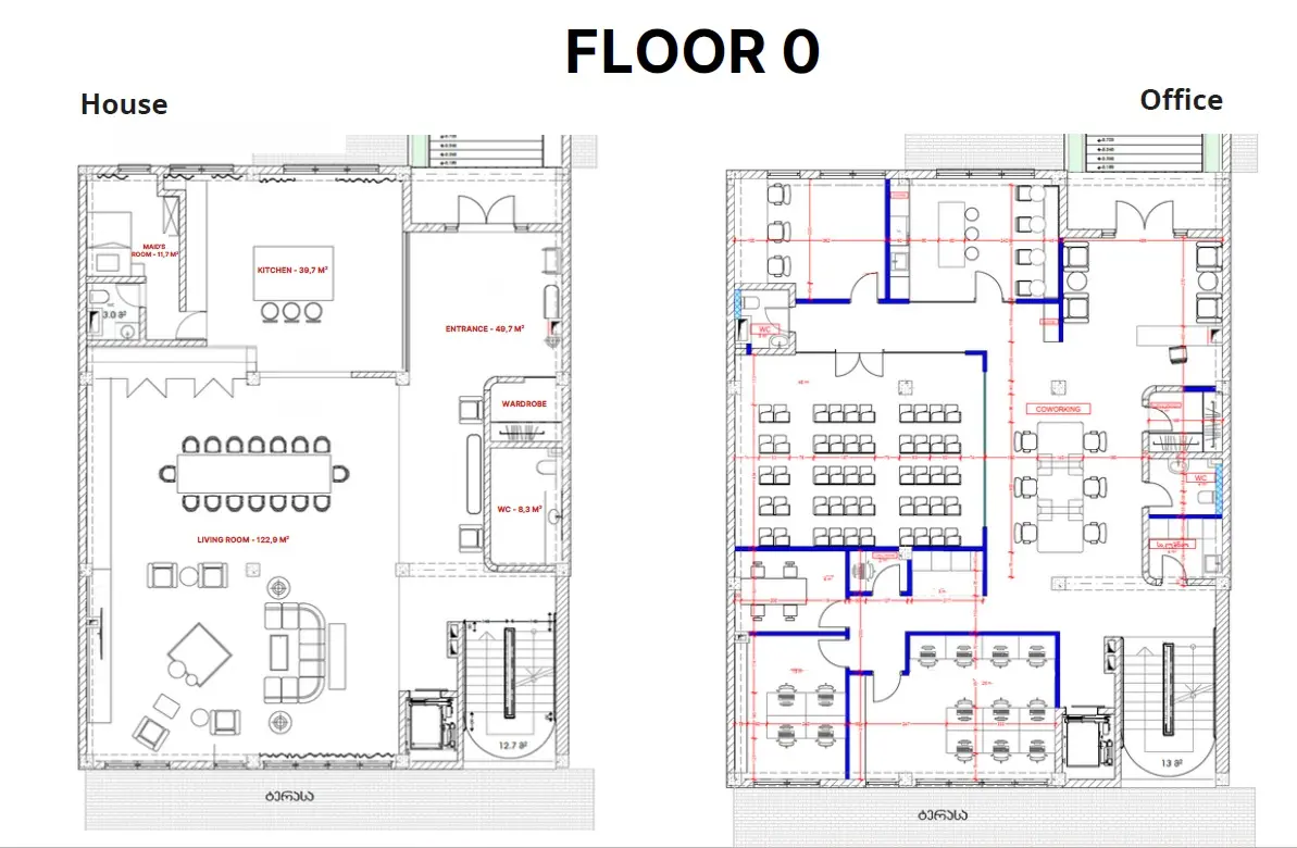  For Sale 1040 m² space Private House in Vake dist.  in T.Tabidze st. 