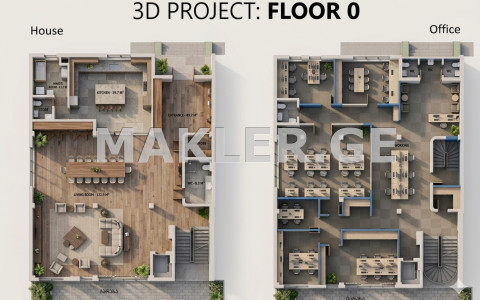 Satılık 1441 m²  Villa in Vake dist.  in T.Tabidze st. 