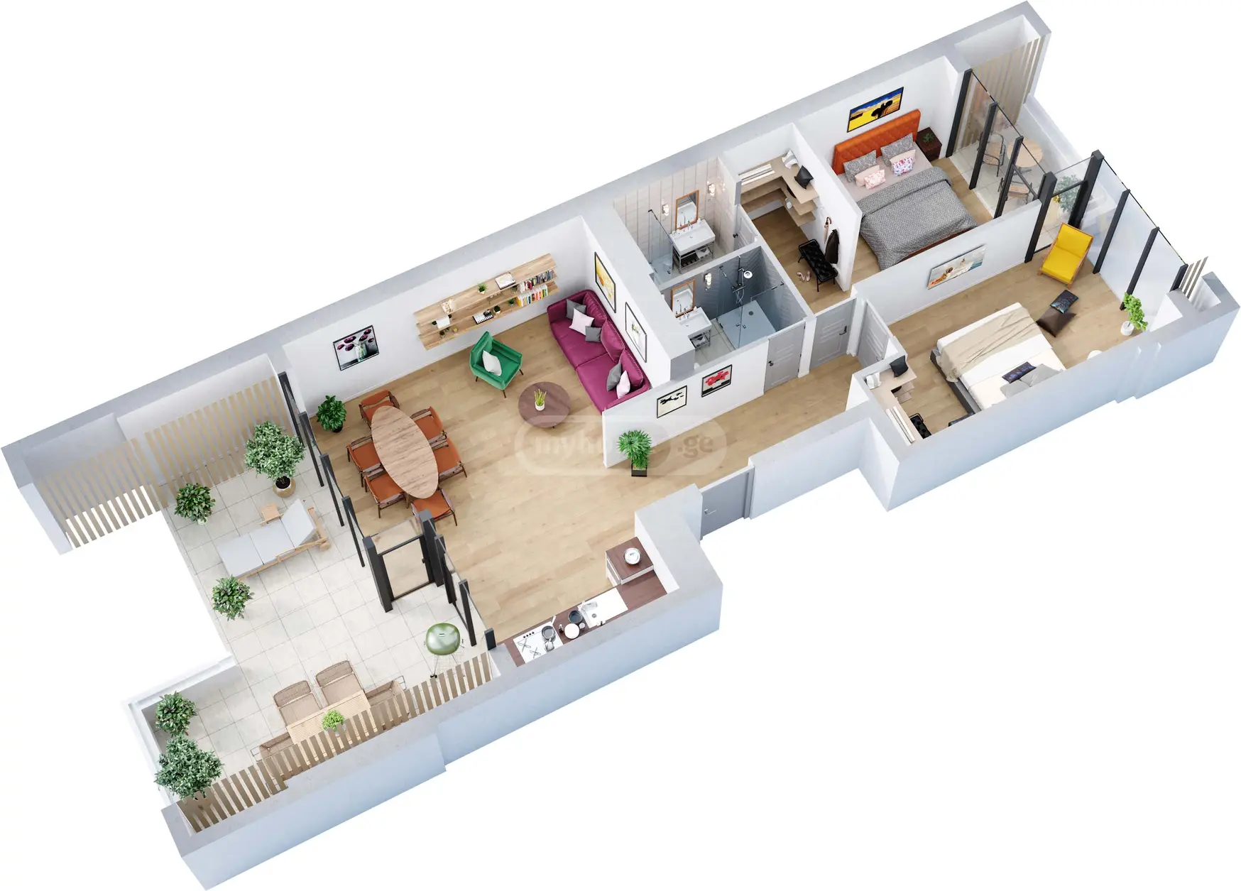  Satılık 3   Daire in Vake dist.  in I. Chavchavadze Ave. 