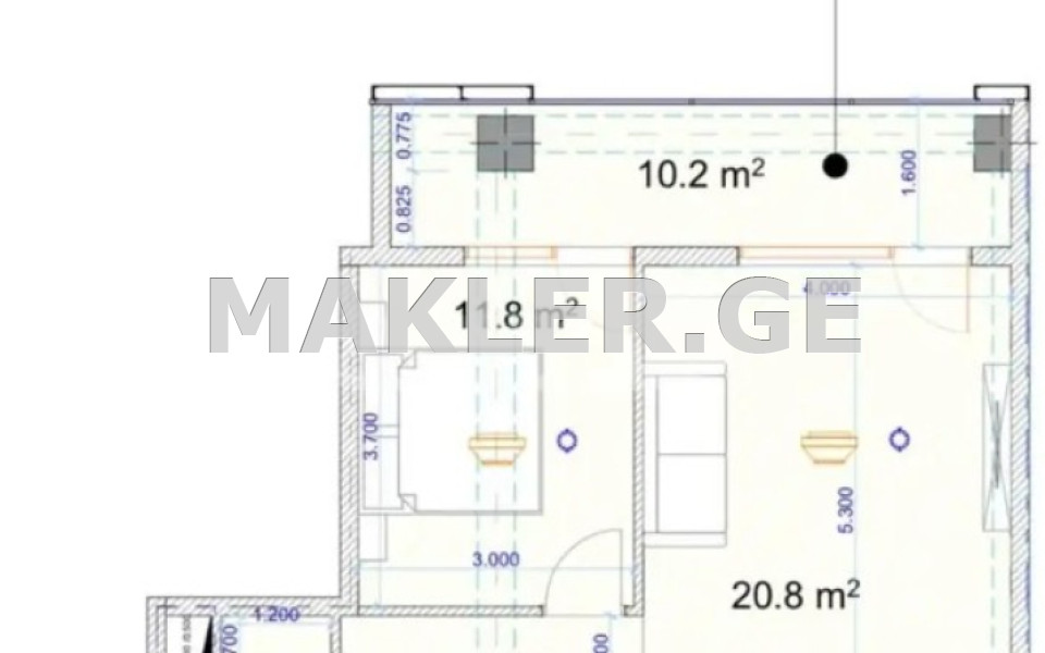  იყიდება მშენებარე ბინა საბურთალოზე  ეულის ქუჩაზე 