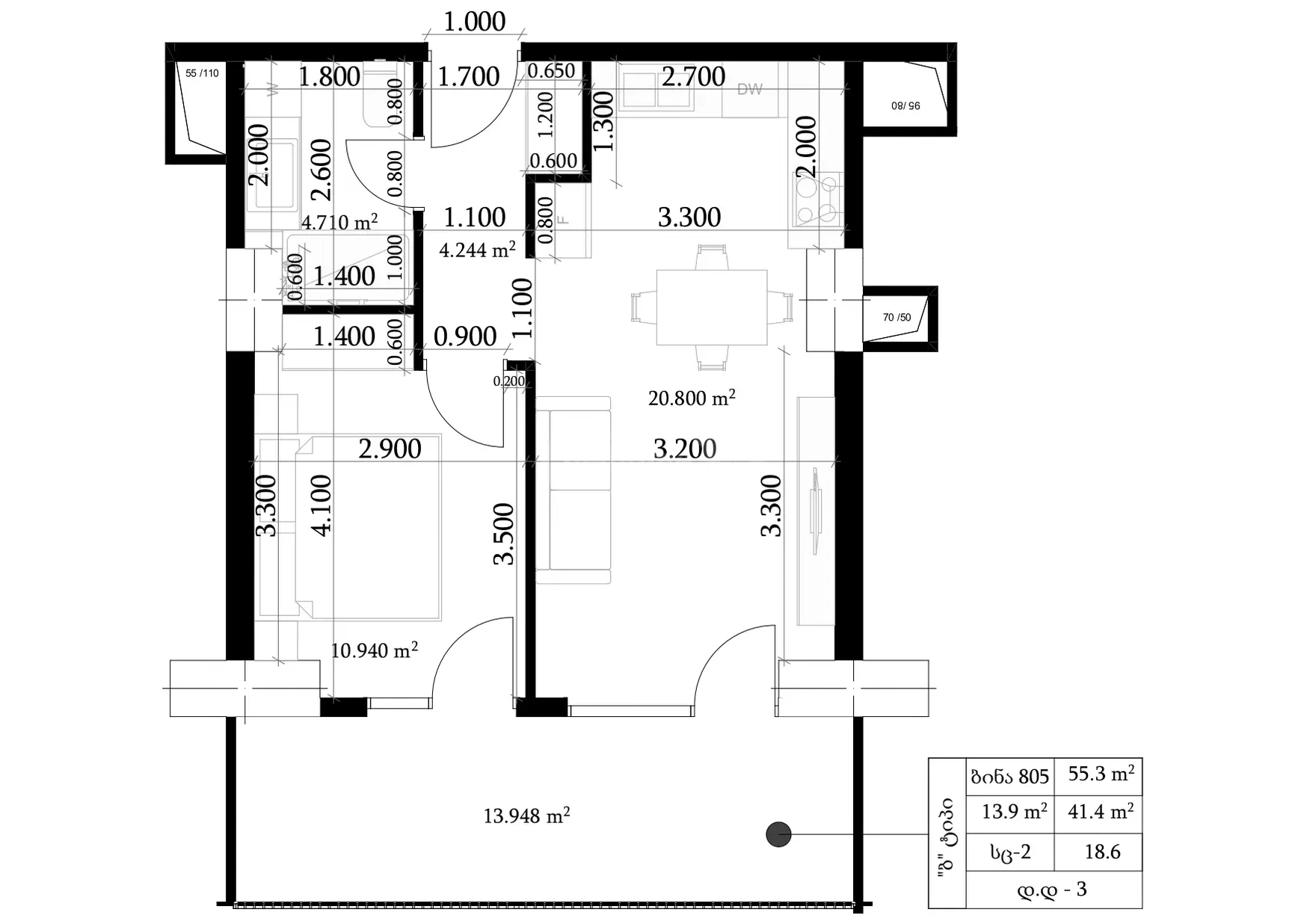  Satılık 2   Daire in Saburtalo dist.  in Ana Politkovskaya st. 