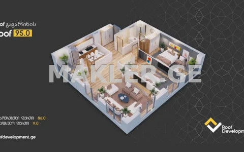  Продается Строящийся Квартира в Сабуртало  на ул. Гагарина 