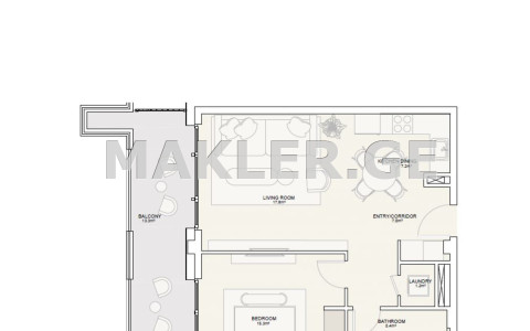  იყიდება მშენებარე ბინა კრწანისში