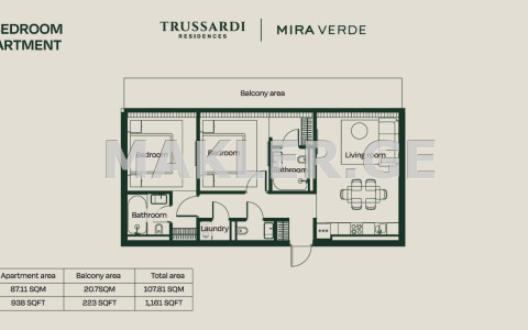  For Sale Under construction Apartment in Krtsanisi