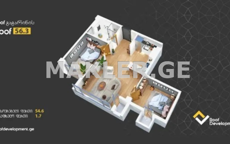  Satılık 3   Daire in Saburtalo dist.  in Gagarini St.. 