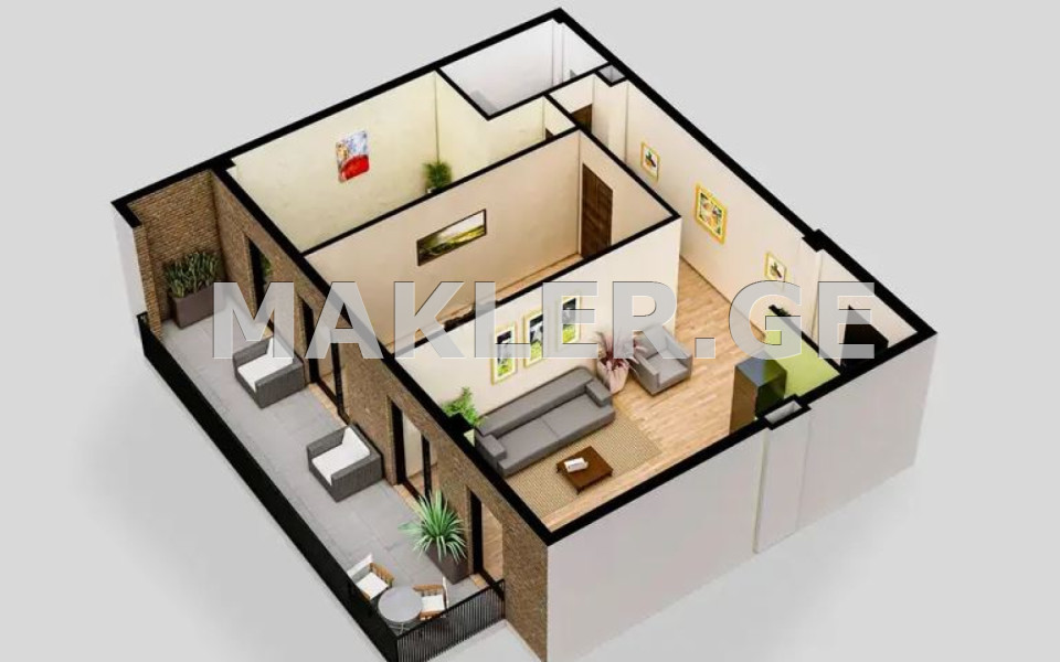  Продается 3 комнатная  Квартира в Сабуртало  Переулок Камана 