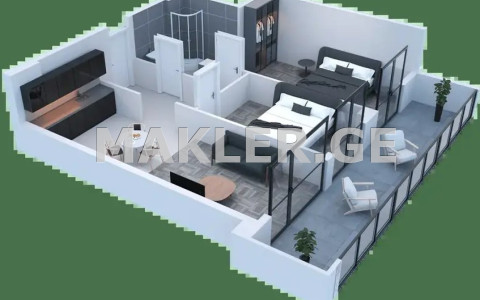  Продается 3 комнатная  Квартира в Ортачале  в туп. Ортачала 