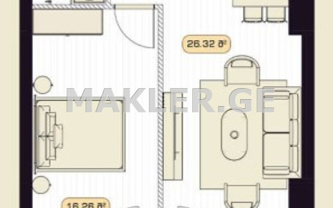  Продается Строящийся Квартира в Дидубе  на пр. А.Церетели 