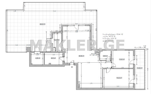  Продается 3 комнатная  Квартира в Сан. Зоне  на пр. Гурамишвили 