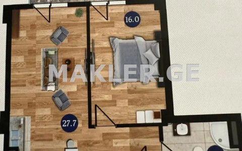  For Sale 2 room  Apartment in Isani dist.  in Navtlugi st. 