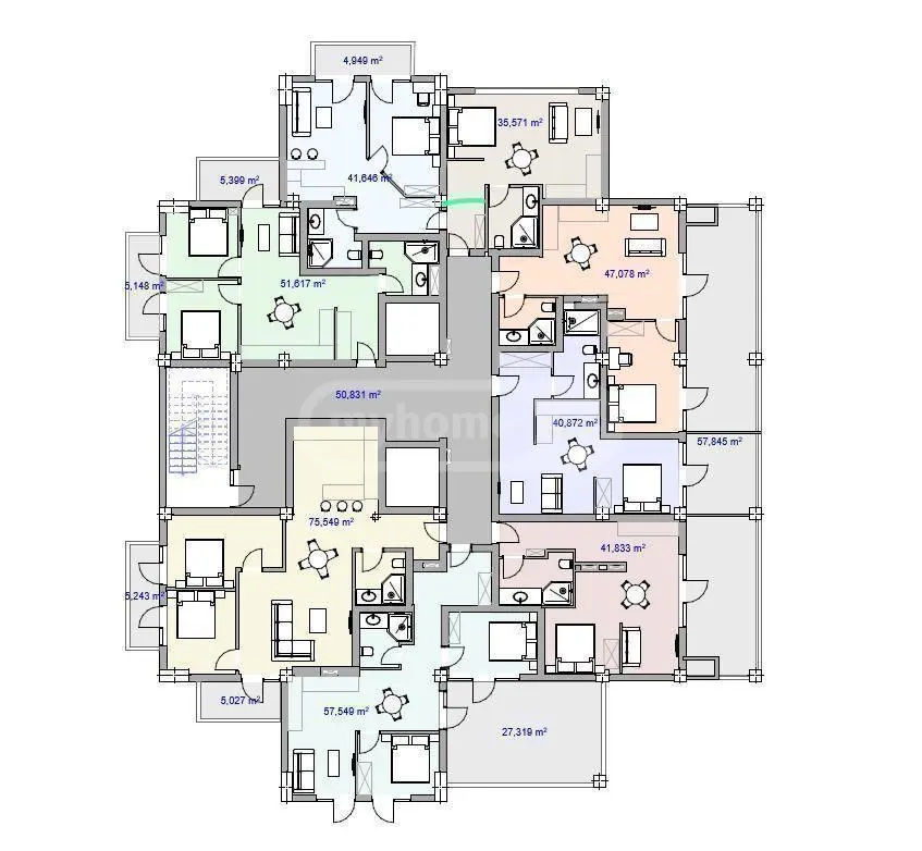  Satılık 5   Daire in Vake dist.  Chabua Amirejibi Highway 