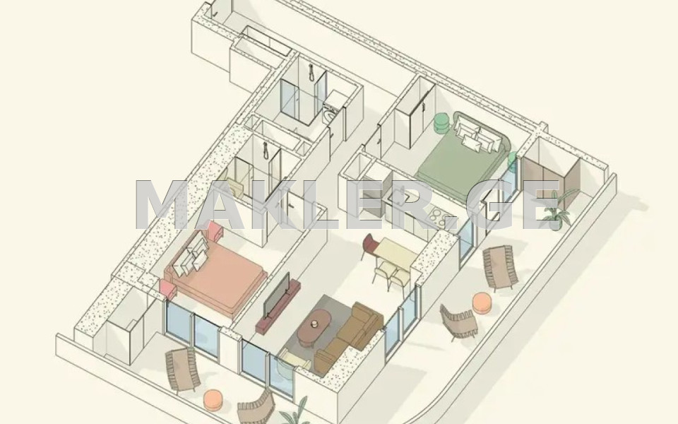  Satılık Yapım aşamasında Daire in Saburtalo dist.  in Vazha-pshavela avenue 