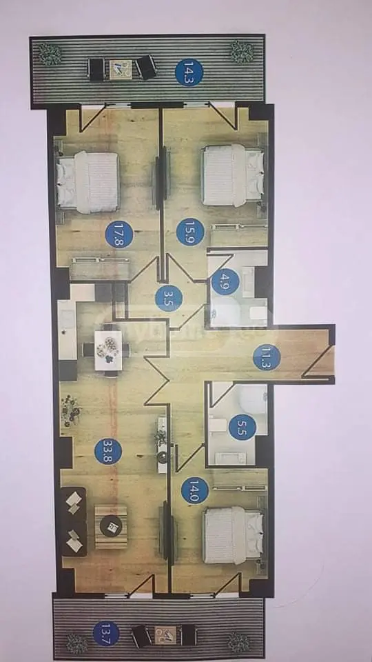  Продается 4 комнатная  Квартира в Исани  на ул. Навтлуги 