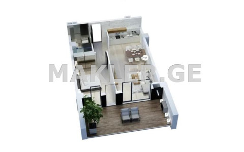  იყიდება მშენებარე ბინა ისანში  ბოჭორმის ქუჩაზე 