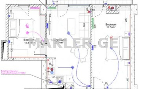  For Sale 3 room  Apartment in Saburtalo dist.  in Ana Politkovskaya st. 