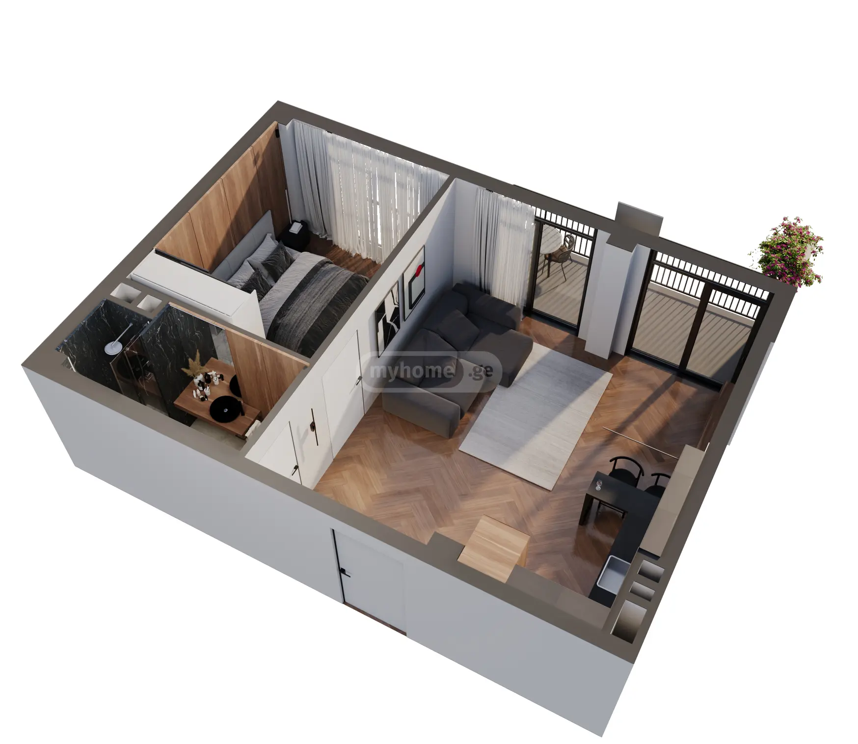  იყიდება მშენებარე ბინა ვაკეში  შატბერაშვილის II ჩიხში 