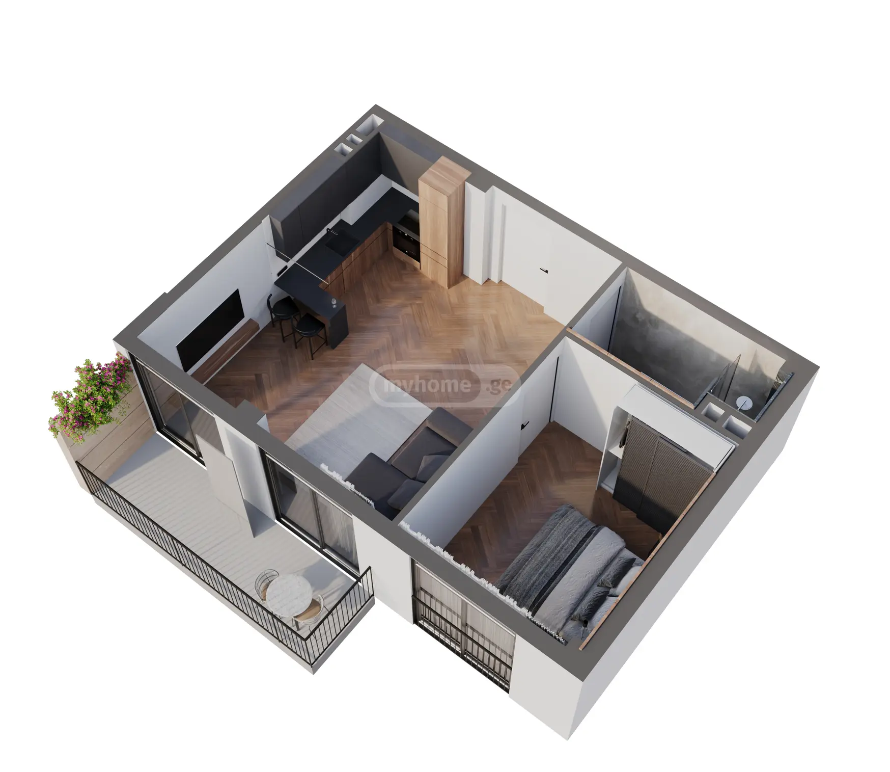  იყიდება მშენებარე ბინა ვაკეში  შატბერაშვილის II ჩიხში 