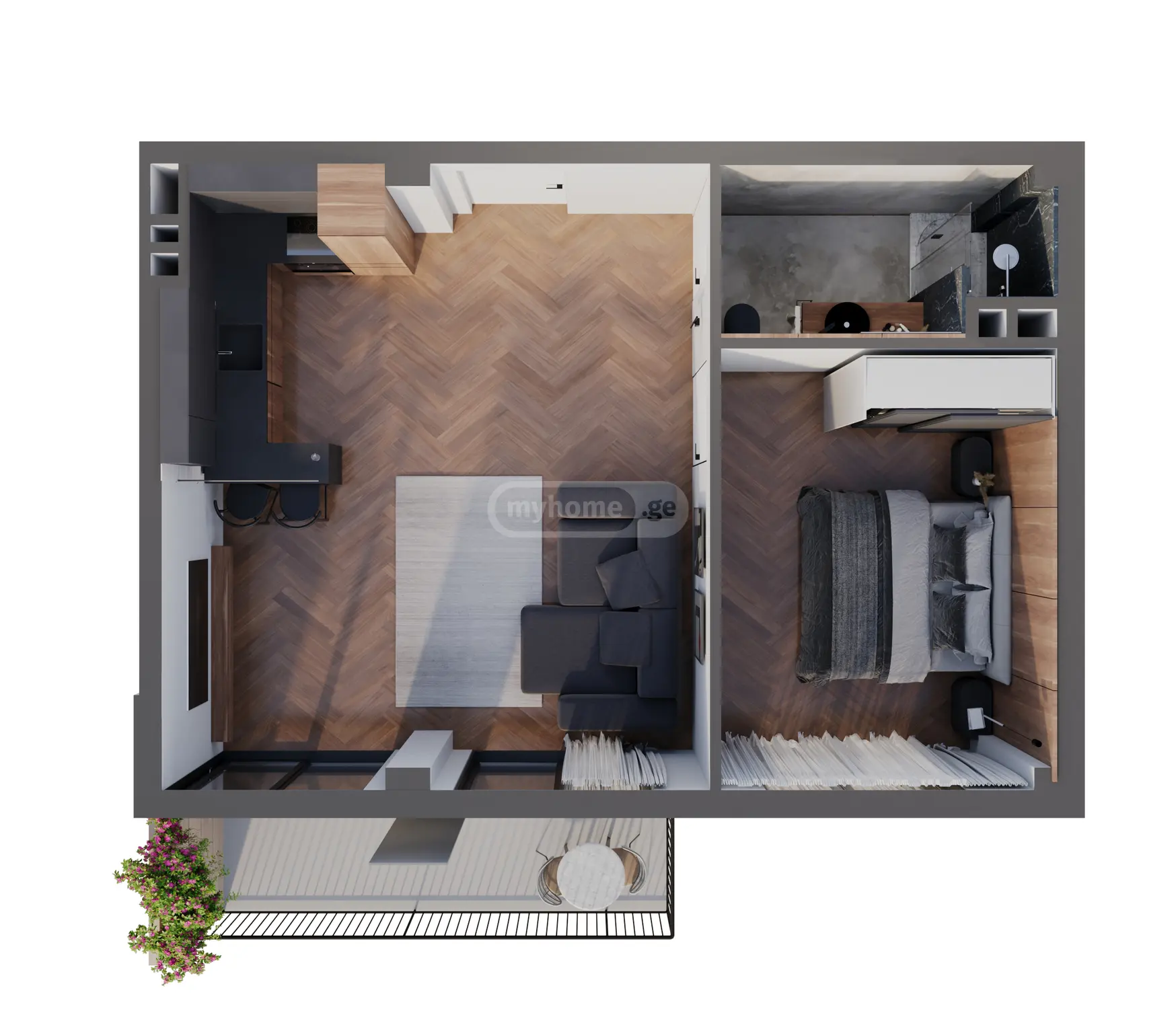  იყიდება მშენებარე ბინა ვაკეში  შატბერაშვილის II ჩიხში 