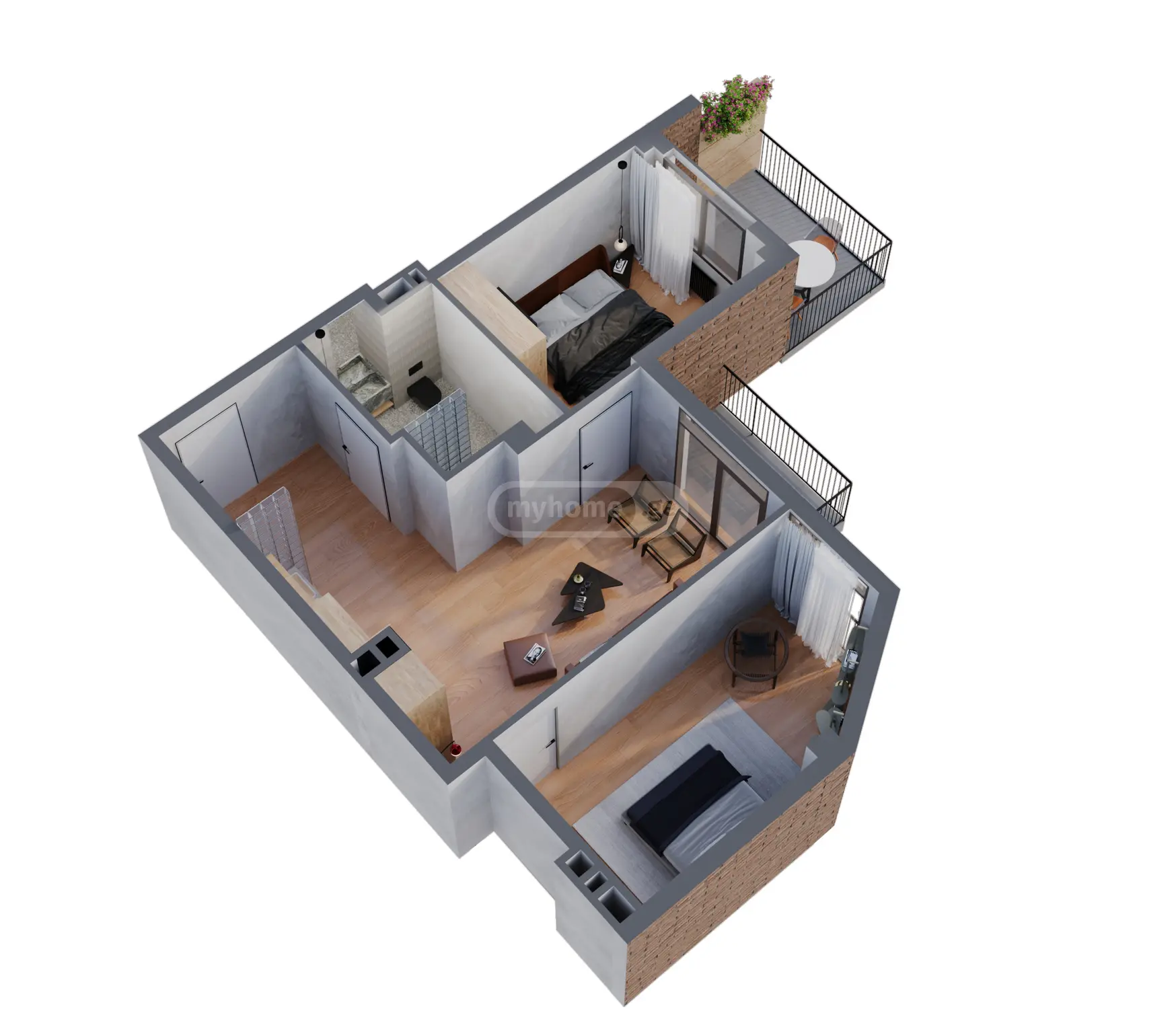  იყიდება მშენებარე ბინა ვაკეში  შატბერაშვილის II ჩიხში 