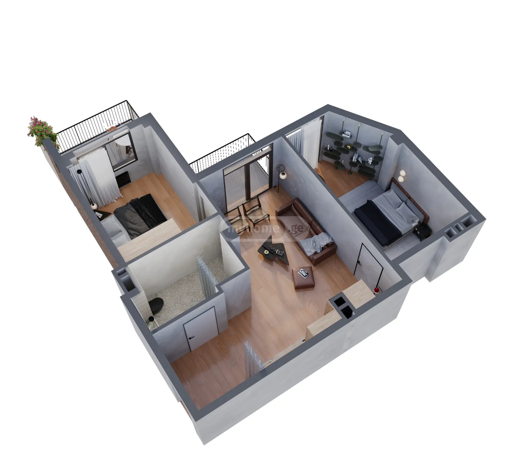  იყიდება მშენებარე ბინა ვაკეში  შატბერაშვილის II ჩიხში 