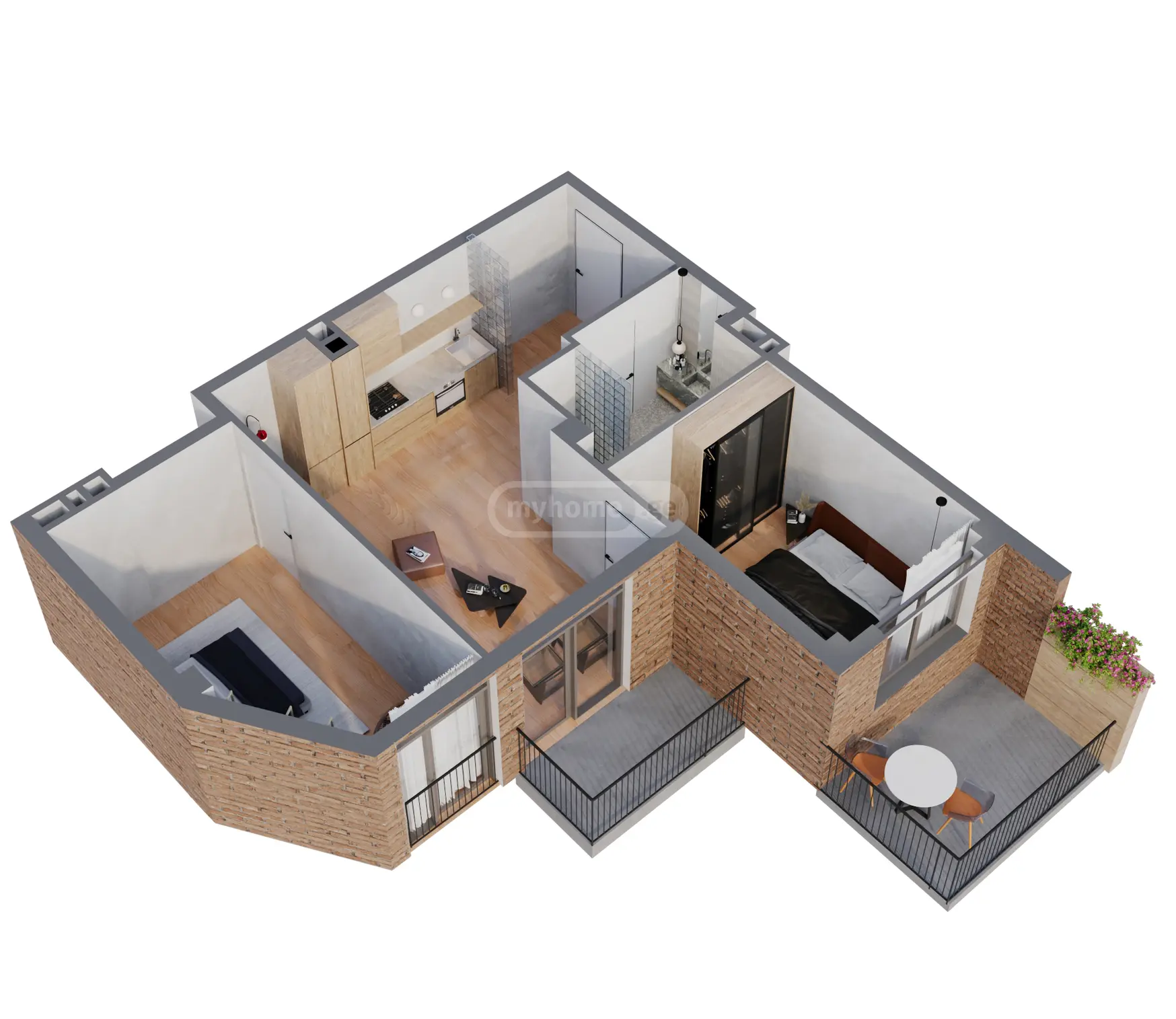  იყიდება მშენებარე ბინა ვაკეში  შატბერაშვილის II ჩიხში 