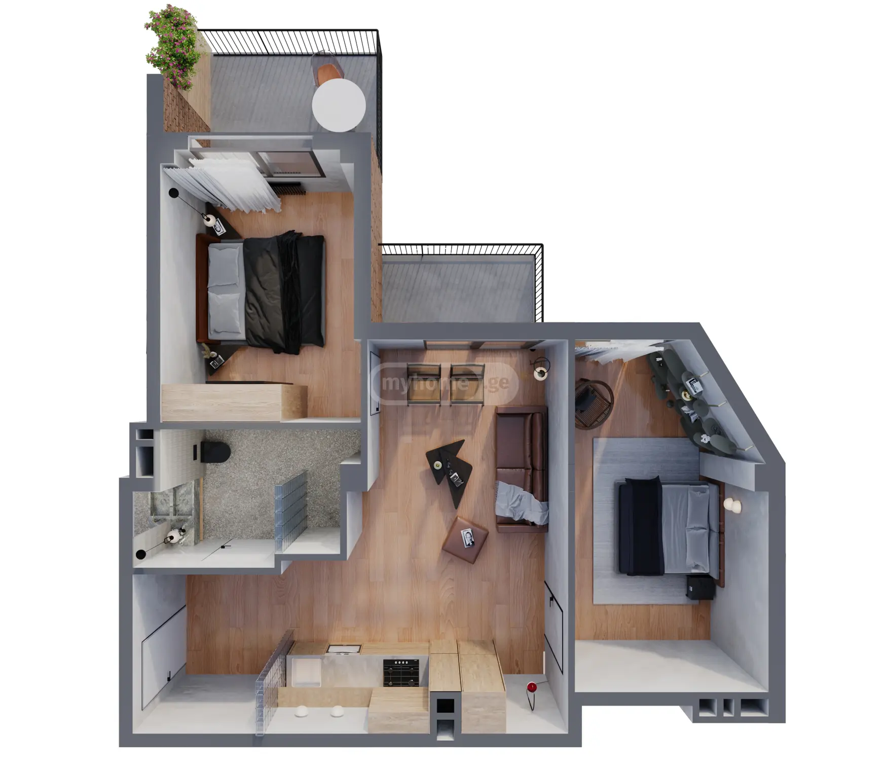  იყიდება მშენებარე ბინა ვაკეში  შატბერაშვილის II ჩიხში 