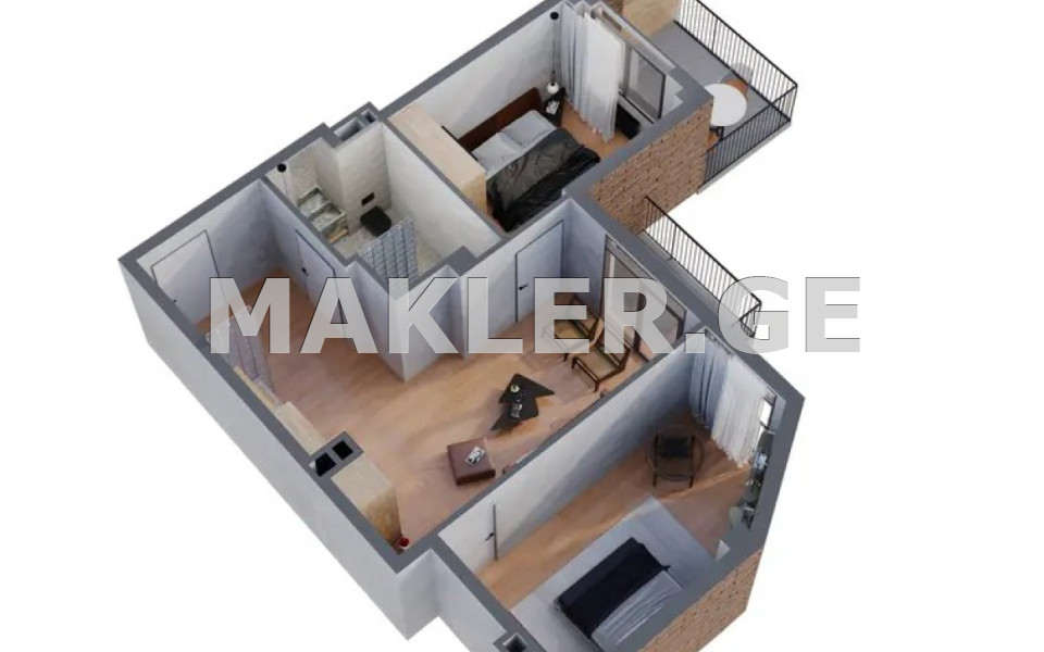  იყიდება მშენებარე ბინა ვაკეში  შატბერაშვილის II ჩიხში 