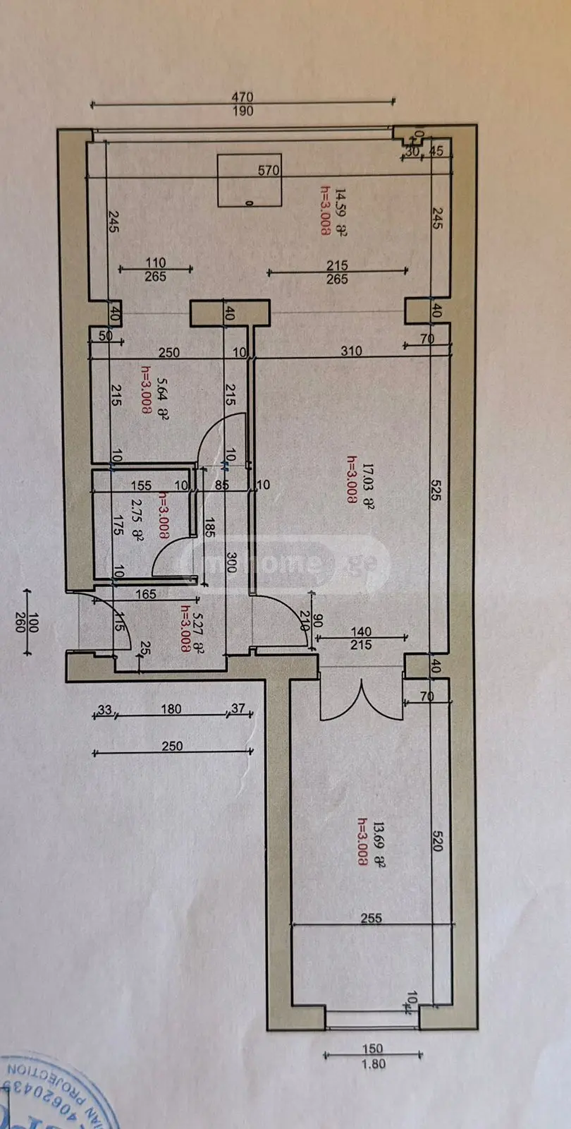  Satılık 3   Daire in Saburtalo dist.  in O. Chiladze st. 