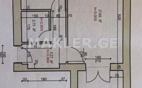  Продается 3 комнатная  Квартира в Сабуртало  на ул. О. Чиладзе 