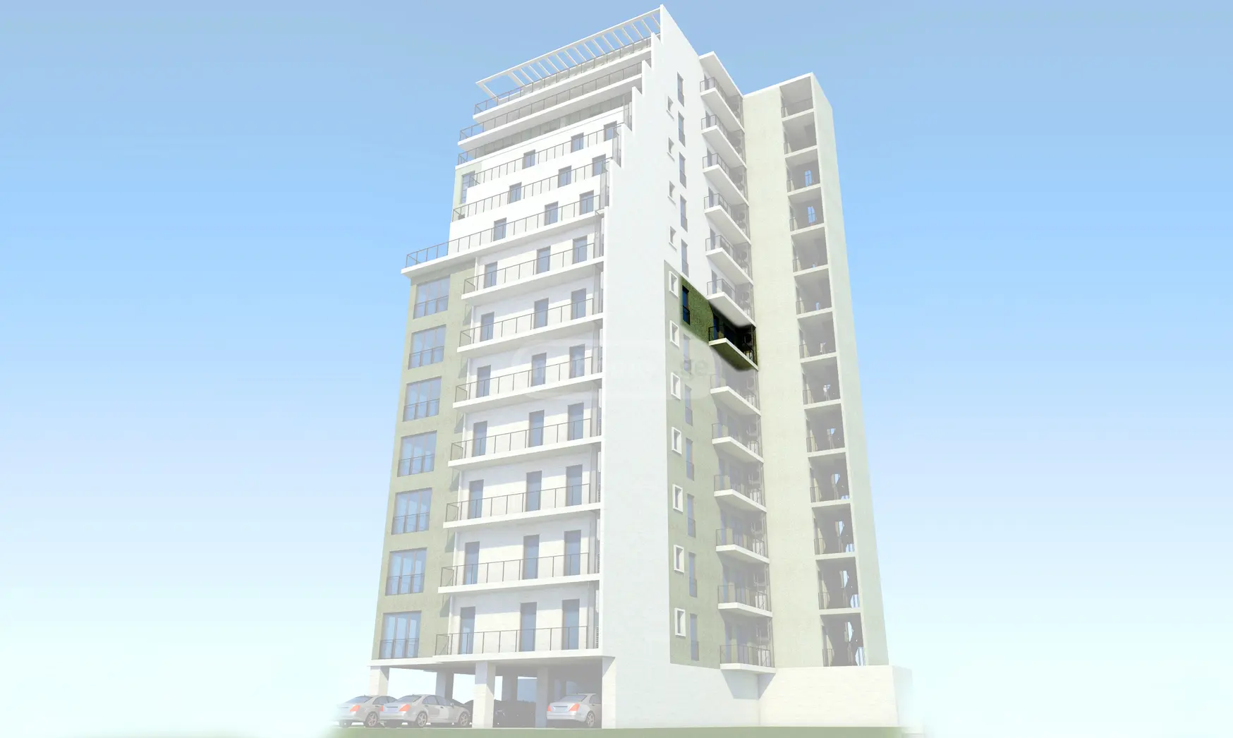  Kiralık 3   Daire in Shankhai  in O. Chkheidze st. 