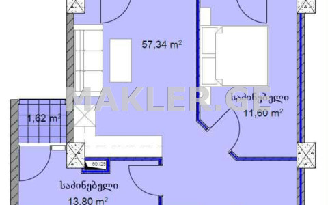  For Sale 3 room  Apartment in Bagebi dist.