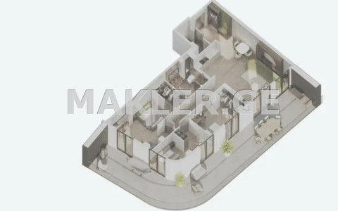  Satılık 4   Daire in Vake dist.  Giorgi Danelia St 