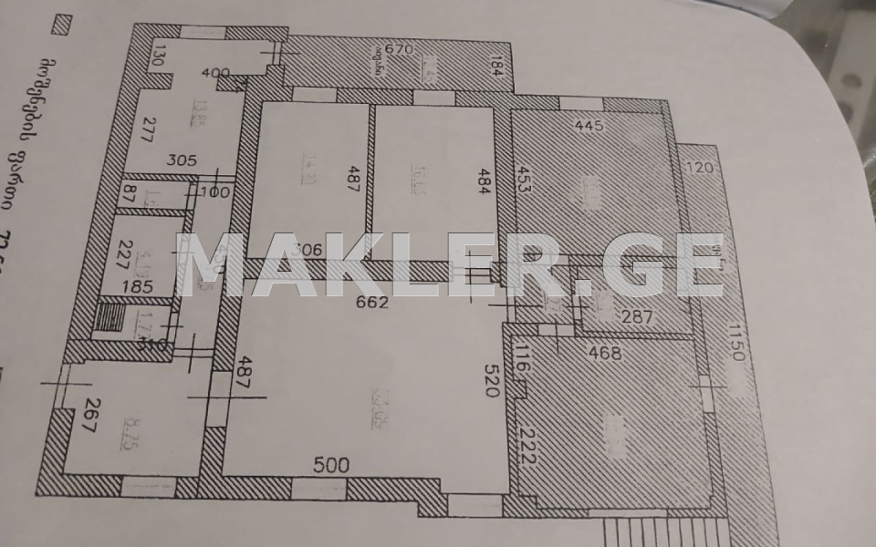  For Sale 5 room  Apartment in Vake dist.  in Paliashvili st. 