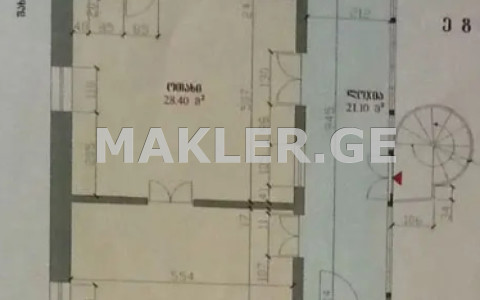  For Sale 2 room  Apartment in Sololaki dist. (Old Tbilisi)  in Leonidze st. 
