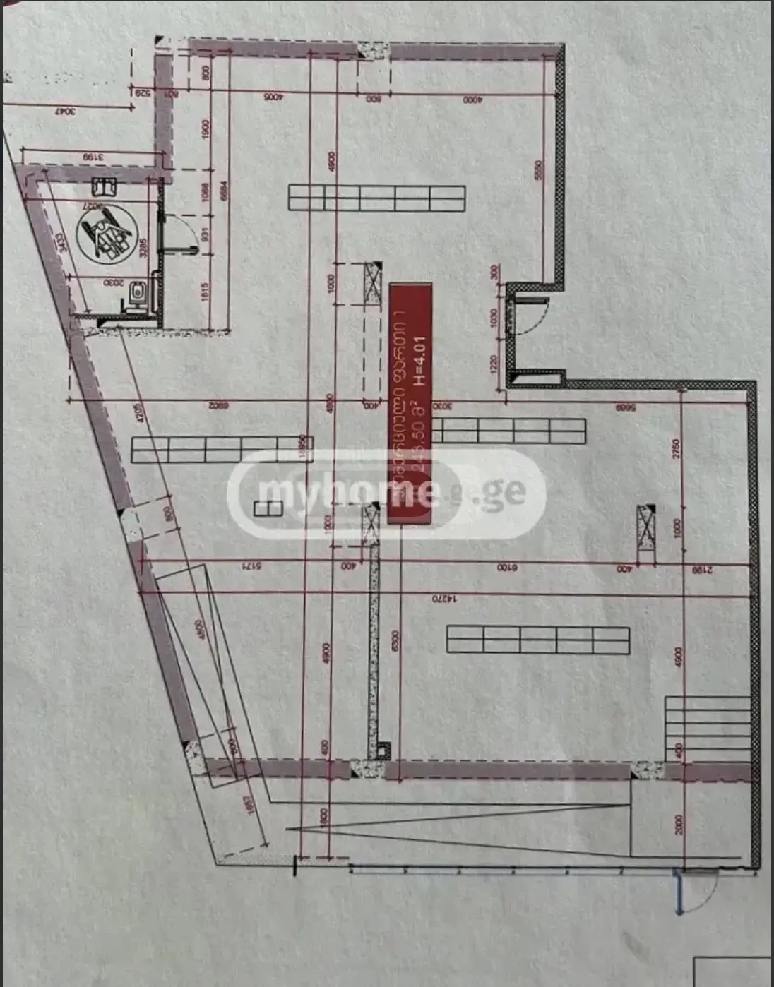  For Rent Under construction Commercial space in Vedzisi dist.  in M.Gelovani st. 