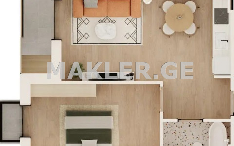  للبيع 2 room  الشقة في منطقة سابورتالو  In Fermtserta St. 