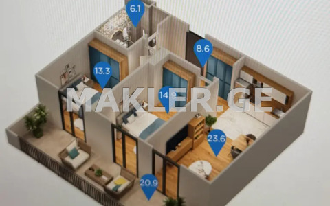  出售 3 room  公寓 努楚比泽高地  