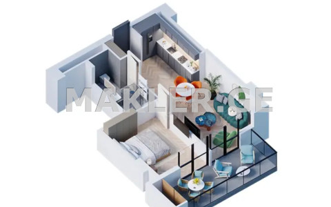  出售 建设中+建设中 公寓 萨布尔塔洛区  in Kavtaradze st. 