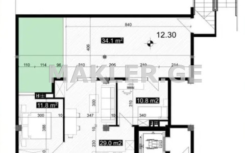  Продается 3 комнатная  Квартира в Ваке  на ул. Н. Джвания 